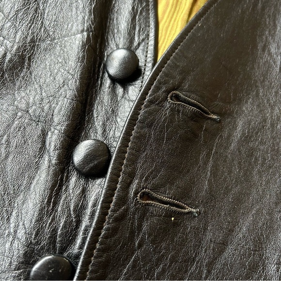 Vintage Joo Kay leather vest size small lined - Picture 6 of 15